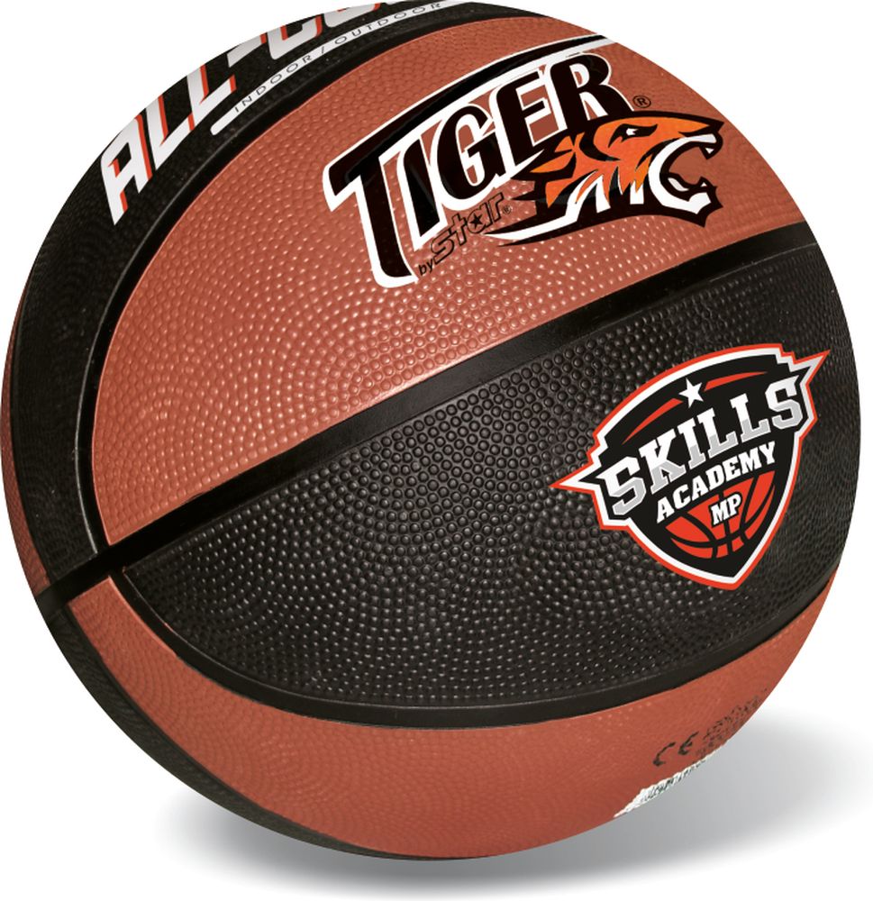 STAR TOYS ΜΠΑΛΑ BASKET ΜΑΥΡΟ-ΚΑΦΕ - S.7