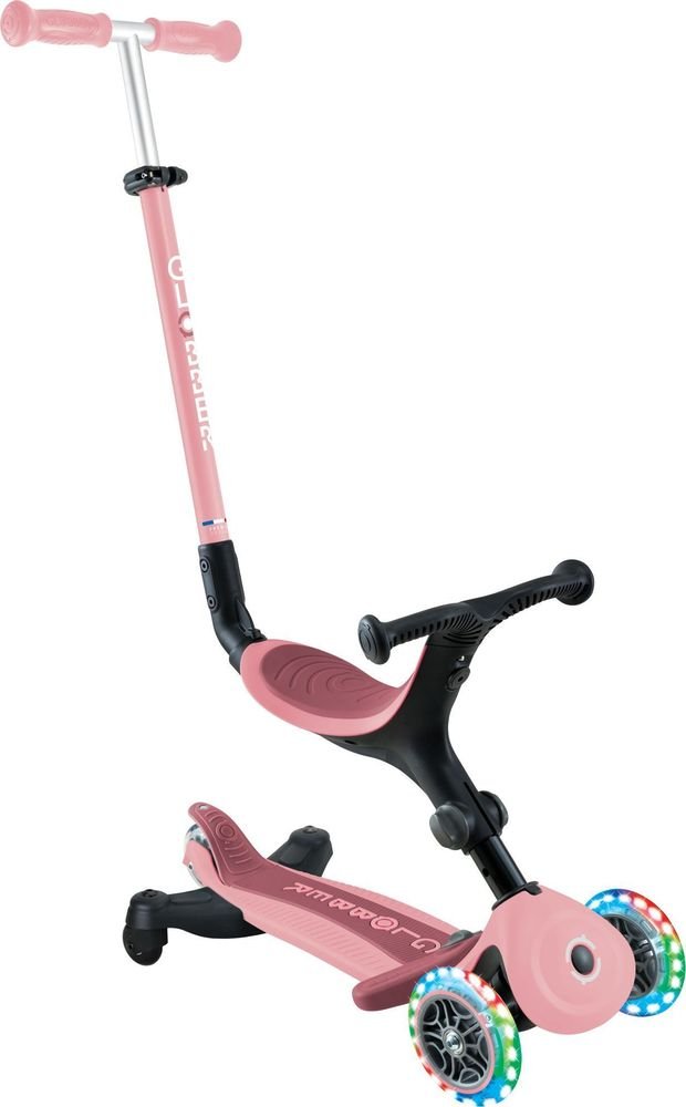 GLOBBER ΠΑΤΙΝΙ GLOBBER ΑΝΑΔΙΠΛΟΥΜΕΝΟ GO UP ACTIVE LIGHTS 360 ΠΑΣΤΕΛ ΡΟΖ