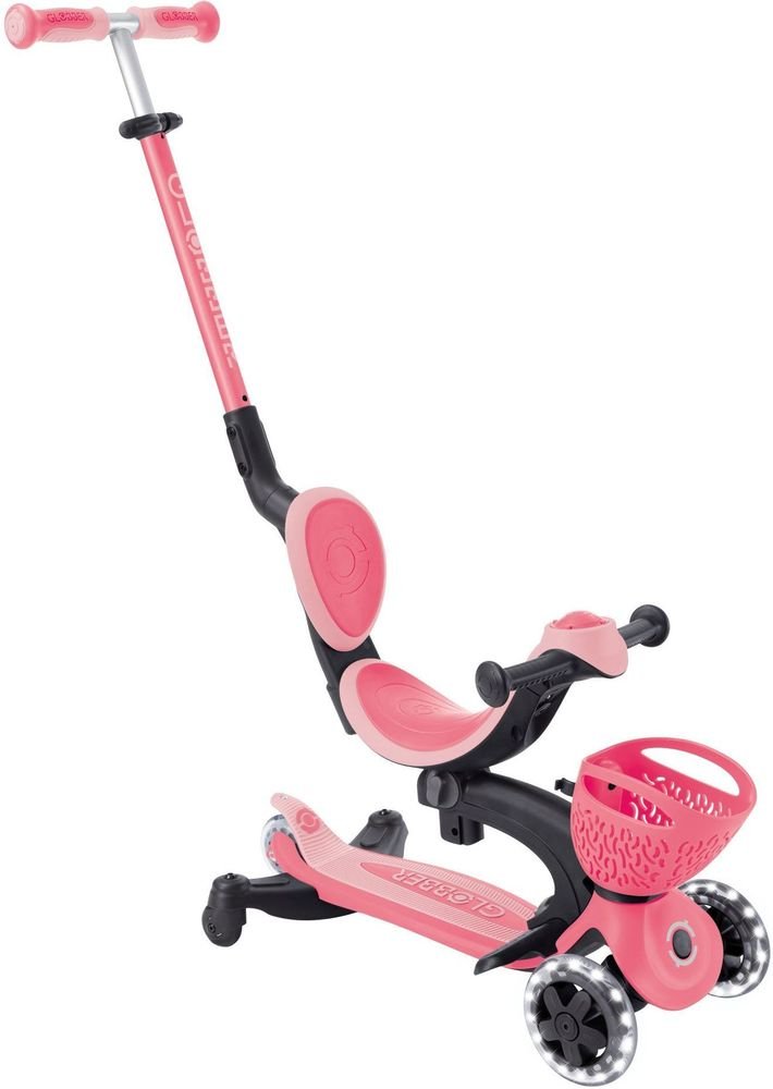 GLOBBER ΠΑΤΙΝΙ GLOBBER ΑΝΑΔΙΠΛΟΥΜΕΝΟ GO UP BABY LIGHTS 360 CORAL PINK