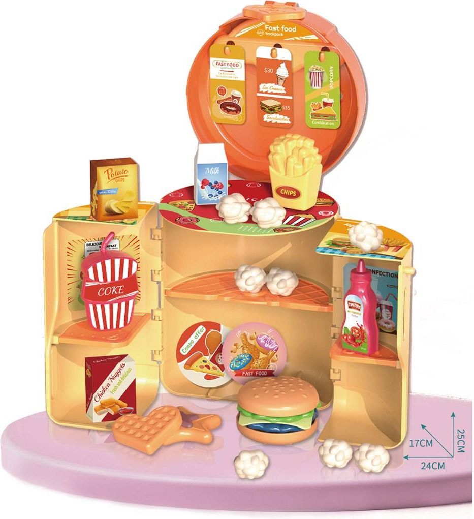 LUNA ΒΑΛΙΤΣΑΚΙ FAST FOOD LUNA TOYS ΣΕΤ 29 ΤΜΧ. 12X13X24 ΕΚ.