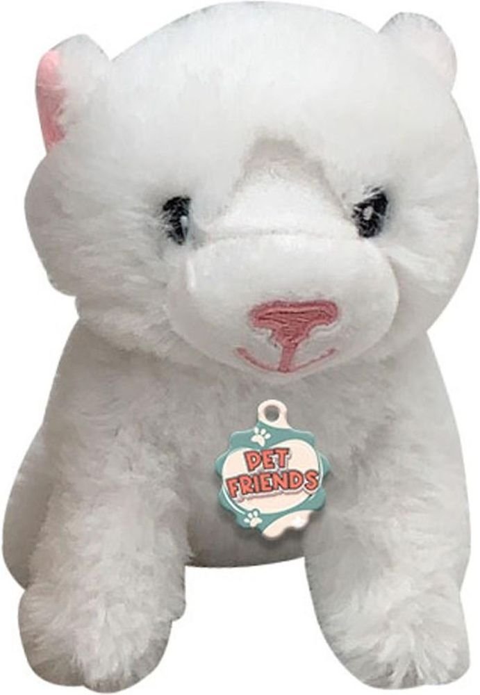 ΛΟΥΤΡΙΝΟ ΑΡΚΟΥΔΑΚΙ LUNA PET FRIENDS 12 CM ΛΕΥΚΟ