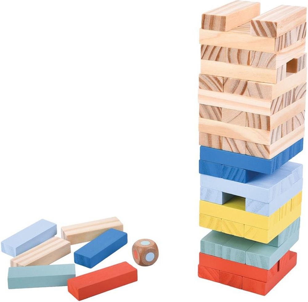 ΠΥΡΓΟΣ ΙΣΟΡΡΟΟΠΙΑΣ LUNA TOYS ΞΥΛΙΝΟΣ ΜΕ 57 ΤΟΥΒΛΑΚΙΑ