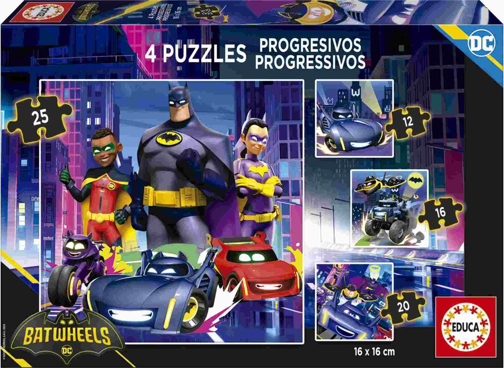 PUZZLE EDUCA BATWHEELS 12-16-20-25 TMX (20105)