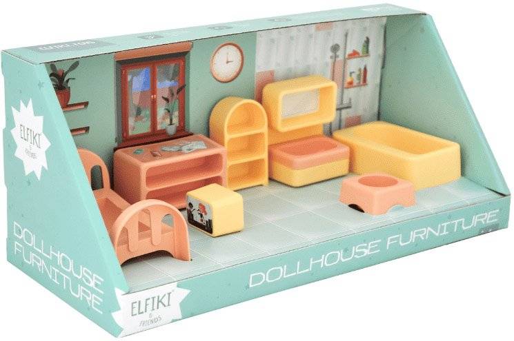 DOLLHOUSE FURNITURE - BEDROOM SET ELFIKI 7ΤΜΧ (39790)