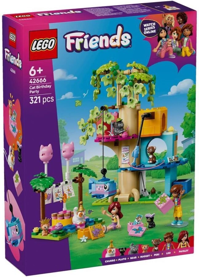 LEGO FRIENDS CAT BIRTHDAY PARTY - TREE HOUSE (42666)