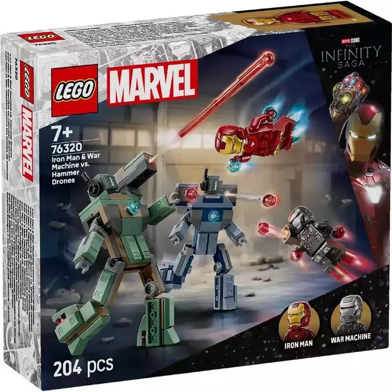 LEGO SUPER HEROES IRON MAN - WAR MACHINE VS. HAMMER DRONES (76320)