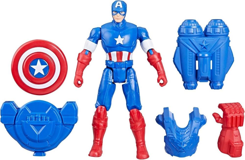 MARVEL HASBRO AVENGERS BATTLE GEAR CAPTAIN AMERICA ACTION FIGURE (F9341)