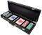 ΒΑΛΙΤΣΑ ΞΥΛΙΝΗ LUXURY BLACK ΜΕ 100 ΜΑΡΚΕΣ ΚΑΖΙΝΟ POKER DICE 11.5GR & 2 ΤΡΑΠΟΥΛΕΣ ΧΑΡΤΙΝΕΣ DAL NEGRO
