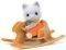SYLVANIAN FAMILIES  GREY CAT BABY WITH ...