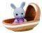 SYLVANIAN FAMILIES   RABBIT BABY WITH CRIB [4558]