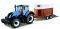      BBURAGO NEW HOLLAND FARM TRACTOR WITH HORSE TRAILER 1:32