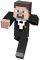 MINECRAFT  TUXEDO STEVE 8.5\'\' [FLC70]