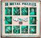 SET OF 10 METAL PUZZLES GREEN EUREKA