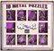 SET OF 10 METAL PUZZLES PURPLE EUREKA