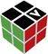 2 WHITE FLAT V CUBE