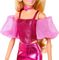 BARBIE: DELUXE STYLE METALLIC PINK SET WITH BLONDE HAIR DOLL