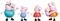 PEPPA PIG HASBRO PEPPAS'S FAMILY OF FIVE FIGU...