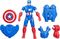 MARVEL HASBRO AVENGERS BATTLE GEAR  CAPTAIN AMERICA ACTION FIGURE [F9341]