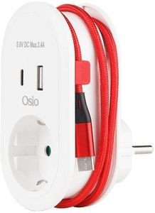 OSIO OPS-3001     TYPE-C  2USB (TYPE- & TYPE-C) 3680W