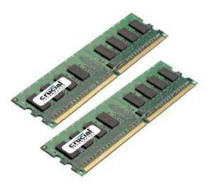 CRUCIAL CT2KIT12864AA800 2GB (2X1GB) PC6400 DDR2 800MHZ DUAL CHANNEL