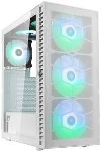 CASE KOLINK OBSERVATORY HF MESH ARGB MIDI TOWER CASE - WHITE WITH 6 ARGB FANS - 3X140MM & 3X120MM