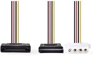 NEDIS CCGP73555VA015 INTERNAL POWER CABLE SATA 15-PIN MALE-SATA 15-PIN FEMALE+MOLEX FEMALE 0.15M NEDIS CCGP73555VA015 INTERNAL POWER CABLE SATA 15-PIN MALE-SATA 15-PIN FEMALE+MOLEX FEMALE 0.15M