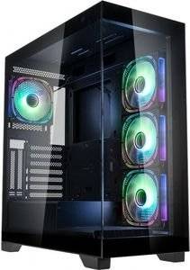 CASE KOLINK UNITY PEAK ARGB MIDI TOWER SHOWCASE - BLACK ATX 400MM CLEARANCE WITH 4 ARGB FANS
