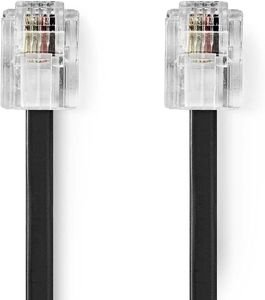 NEDIS TCGP90200BK50 TELECOM CABLE RJ11 MALE - RJ11 MALE 5M BLACK NEDIS TCGP90200BK50 TELECOM CABLE RJ11 MALE - RJ11 MALE 5M BLACK