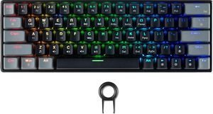 SPARTAN GEAR PEGASUS 2 RGB WIRED & WIRELESS 63 KEYS MECHANICAL GAMING KEYBOARD(COLOR BLACK/GREY)