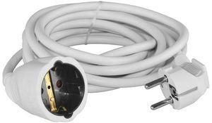 HAMA 47865 PROFI EARTHED EXTENSION CABLE 3 M WHITE HAMA 47865 PROFI EARTHED EXTENSION CABLE 3 M WHITE