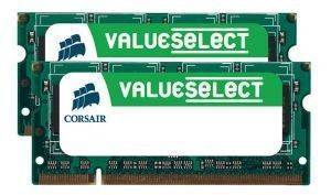 CORSAIR VS2GSDSKIT667D2 SO-DIMM DDR2 2GB (2X1GB) PC5300 (667MHZ) DUAL CHANNEL KIT