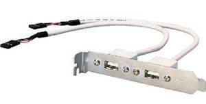 EQUIP:128132 USB SLOT BRACKET  2  5 PIN ONBOARD USB CONTROLLER