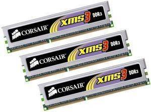 CORSAIR TR3X3G1333C9 XMS3 DDR3 3GB (3X1GB) PC3-10666 (1333MHZ) TRIPLE CHANNEL KIT CORSAIR TR3X3G1333C9 XMS3 DDR3 3GB (3X1GB) PC3-10666 (1333MHZ) TRIPLE CHANNEL KIT