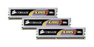 CORSAIR TR3X3G1600C9 XMS3 DDR3 3GB (3X1GB) PC3-12800 (1600MHZ) TRIPLE CHANNEL KIT CORSAIR TR3X3G1600C9 XMS3 DDR3 3GB (3X1GB) PC3-12800 (1600MHZ) TRIPLE CHANNEL KIT