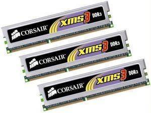 CORSAIR TR3X6G1600C9 XMS3 DDR3 6GB (3X2GB) PC3-12800 (1600MHZ) TRIPLE CHANNEL KIT