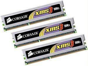 CORSAIR TR3X6G1600C9 XMS3 DDR3 6GB (3X2GB) PC3-12800 (1600MHZ) TRIPLE CHANNEL KIT CORSAIR TR3X6G1600C9 XMS3 DDR3 6GB (3X2GB) PC3-12800 (1600MHZ) TRIPLE CHANNEL KIT