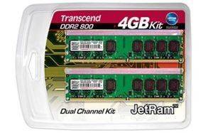TRANSCEND JM4GDDR2-6K DDR2 4GB (2X2GB) PC5300 667MHZ DUAL CHANNEL KIT