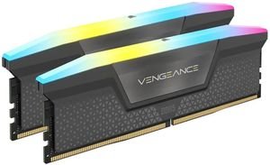 RAM CORSAIR CMH64GX5M2B5200C40 VENGEANCE RGB BLACK 64GB (2X32GB) DDR5 5200MHZ DUAL KIT RAM CORSAIR CMH64GX5M2B5200C40 VENGEANCE RGB BLACK 64GB (2X32GB) DDR5 5200MHZ DUAL KIT