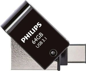 PHILIPS 2-IN-1 64GB USB 3.1 + TYPE-C OTG FLASH DRIVE MIDNIGHT BLACK FM64DC152B/00 PHILIPS 2-IN-1 64GB USB 3.1 + TYPE-C OTG FLASH DRIVE MIDNIGHT BLACK FM64DC152B/00