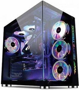 ARMAGGEDDON GAMING PC CASE DUAL CHAMBER WITH 3 ARGB FANS TRITRON 3 BLACK TRITRON3-B