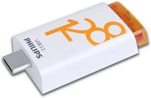 PHILIPS CLICK SERIES 128GB USB 3.2 TYPE-C FLASH DRIVE OTG SUNRISE ORANGE FM12FD175B/00
