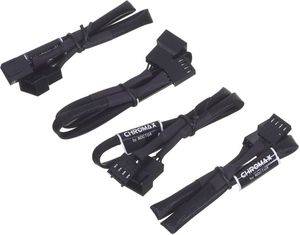 NOCTUA NA-SEC1 CHROMAX.BLACK 4X 30CM FAN EXTENSION CABLES BLACK SLEEVING