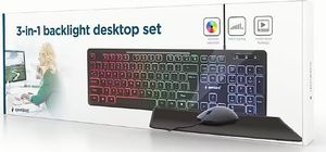 GEMBIRD 3-IN-1 WIRED BACKLIGHT DESKTOP SETBLACK KBS-UML-01