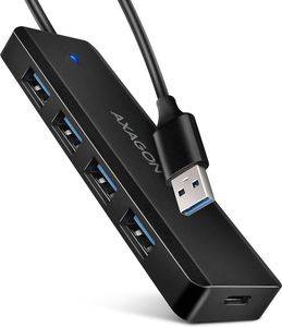 AXAGON HUE-C1A 4X USB3.2 GEN 1 TRAVEL HUB USB-C POWER IN W. 20CM TYPE-A CABLE AXAGON HUE-C1A 4X USB3.2 GEN 1 TRAVEL HUB USB-C POWER IN W. 20CM TYPE-A CABLE