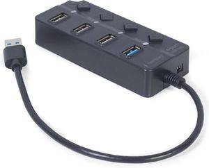 GEMBIRD 4-PORT USB HUB (1XUSB3.1+3XUSB2.0) WITH SWITCHES UHB-U3P1U2P3P-01 GEMBIRD 4-PORT USB HUB (1XUSB3.1+3XUSB2.0) WITH SWITCHES UHB-U3P1U2P3P-01