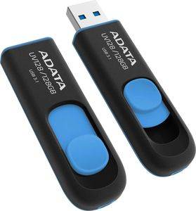ADATA DASHDRIVE UV128 64GB USB 3.2 FLASH DRIVE BLACK/BLUE ADATA DASHDRIVE UV128 64GB USB 3.2 FLASH DRIVE BLACK/BLUE