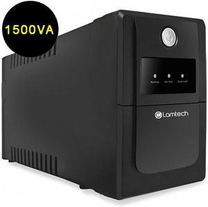LAMTECH UPS WITH AVR 1500V ,CPU 2X12V9AH,4 SCHUKO SOCKET LAM113867