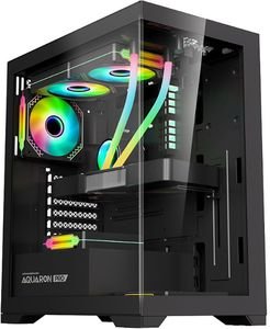 ARMAGGEDDON FULL ATX TRANSPARENT FISH TANK GAMING CASE AQUARON PRO BLACK AQUARON-PRO-B