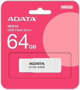 ADATA UC310-64G-RWH UC310 64GB USB 3.2 FLASH DRIVE WHITE ADATA UC310-64G-RWH UC310 64GB USB 3.2 FLASH DRIVE WHITE