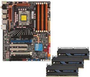 ASUS P6T DELUXE + CORSAIR DHX DDR3 3GB TR3X3G1600C8